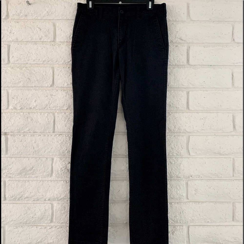 Uniqlo Smart 2-Way Stretch Cotton Ankle-Length Pants Black 30x34